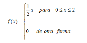 para 0<x<2
f(x) = -
de otra forma
