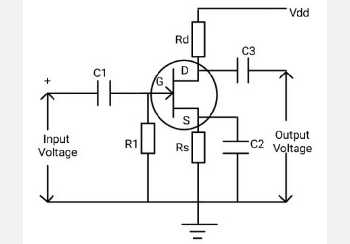 Vdd
Rd
C3
D
G
C1
S
Input
Voltage
Output
C2
Voltage
R1
Rs
