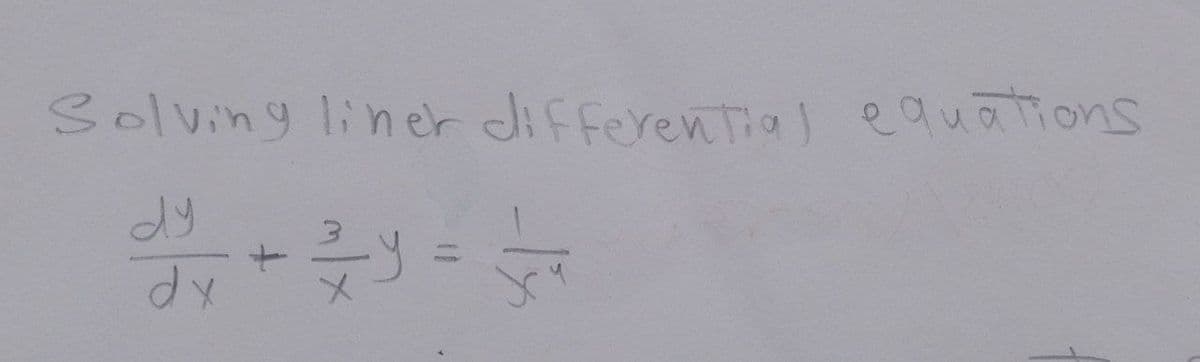 Solving liner differential equations
