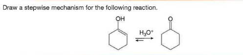 Draw a stepwise mechanism for the following reaction.
он
