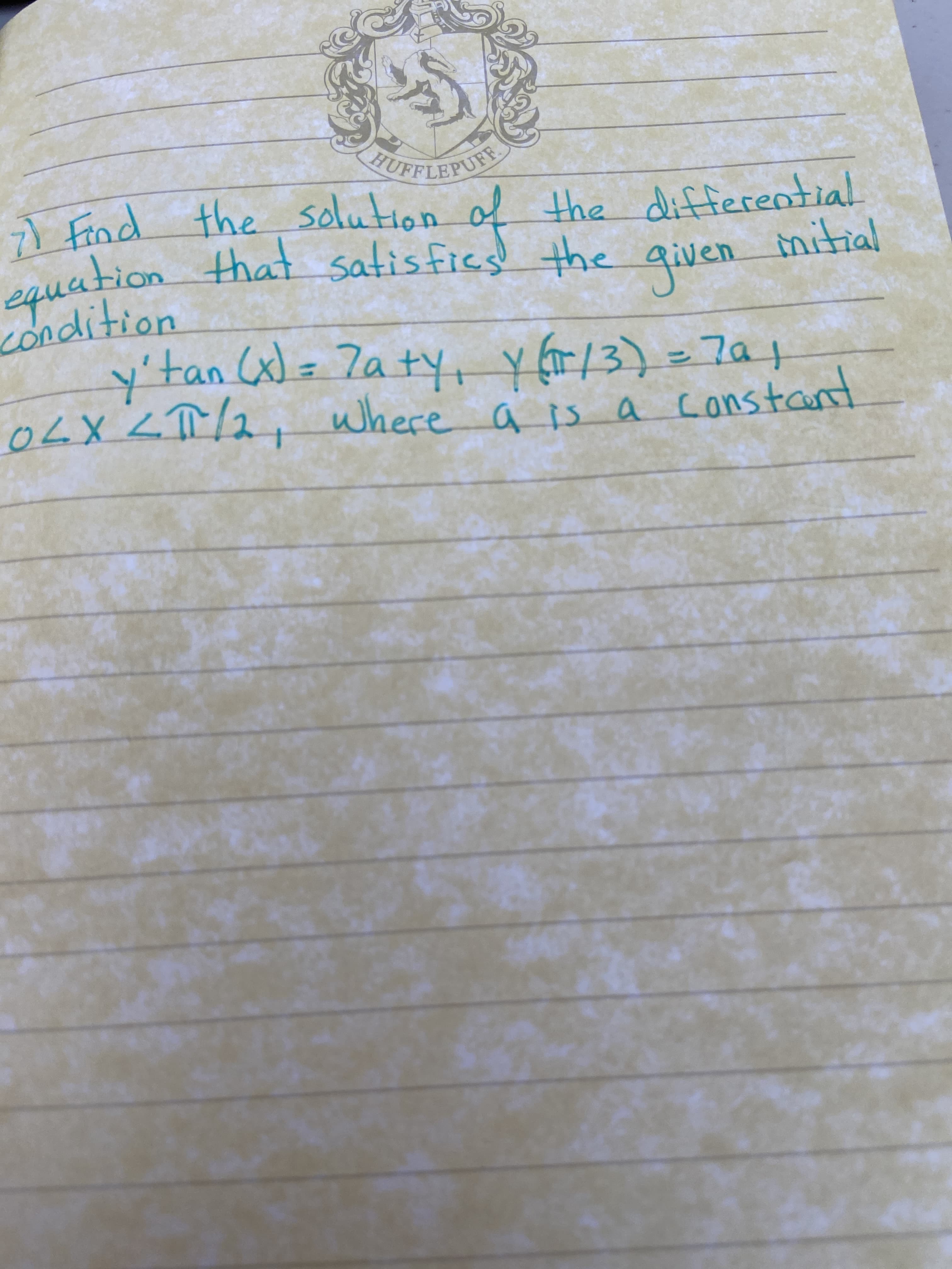 the solution of the differential
Find
ation that satis fies the
dition
mitial
given
~/ っ7a!
-13)
