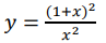 y =
(1+x)² 2
x²
2