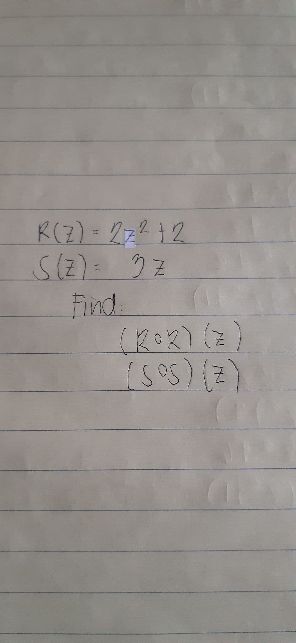 R(Z) = 22212
Find
(ROR) (2)
15os)()
