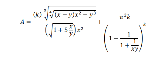 3
V(x – y)x² – y3
A :
1+5
y.
1
1
1+
ху,
