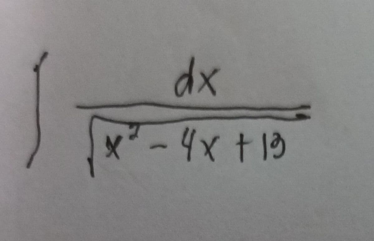 dx
x² - 4x + 13