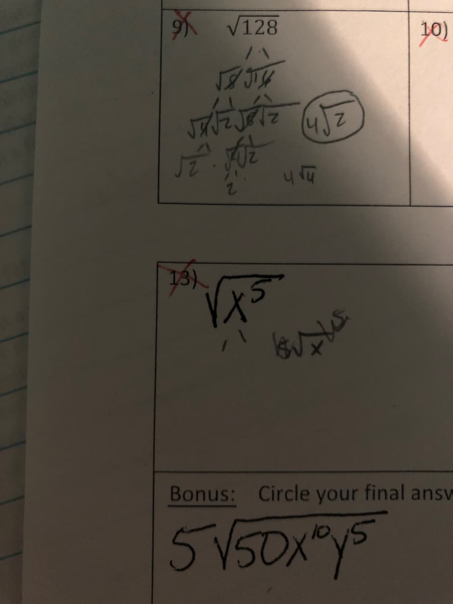 9 V128
/ハ
4.
hy h
Bonus: Circle your final answ
