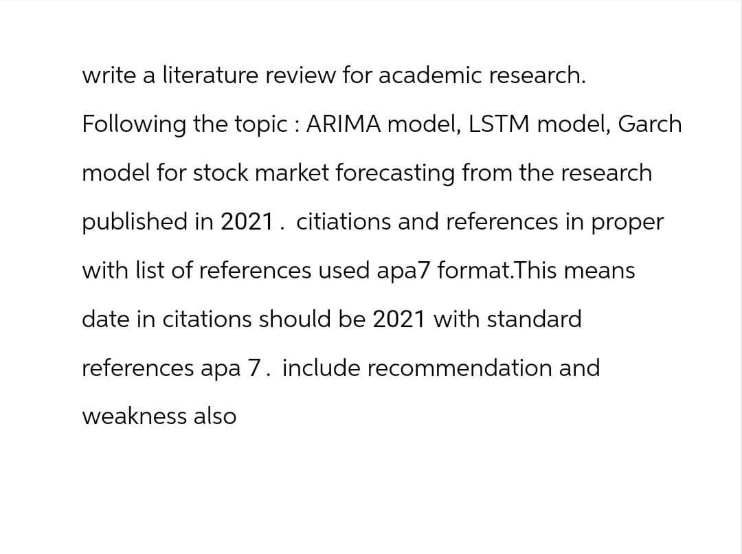 writing an academic literature review