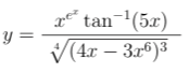 xº tan¬(5x)
y =
V(4r – 3r0)3
