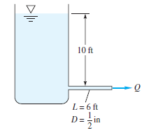 10 ft
L= 6 ft
D=in
