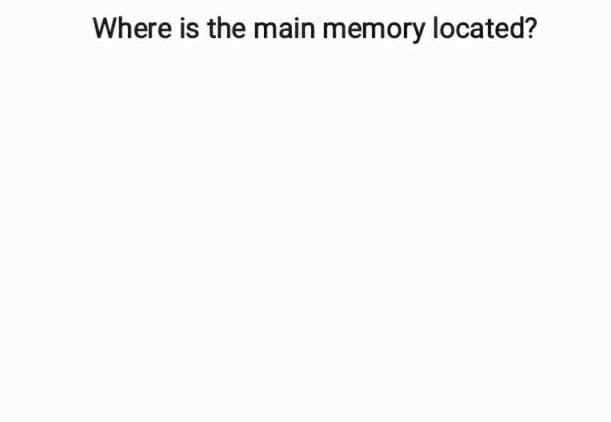 Where is the main memory located?
