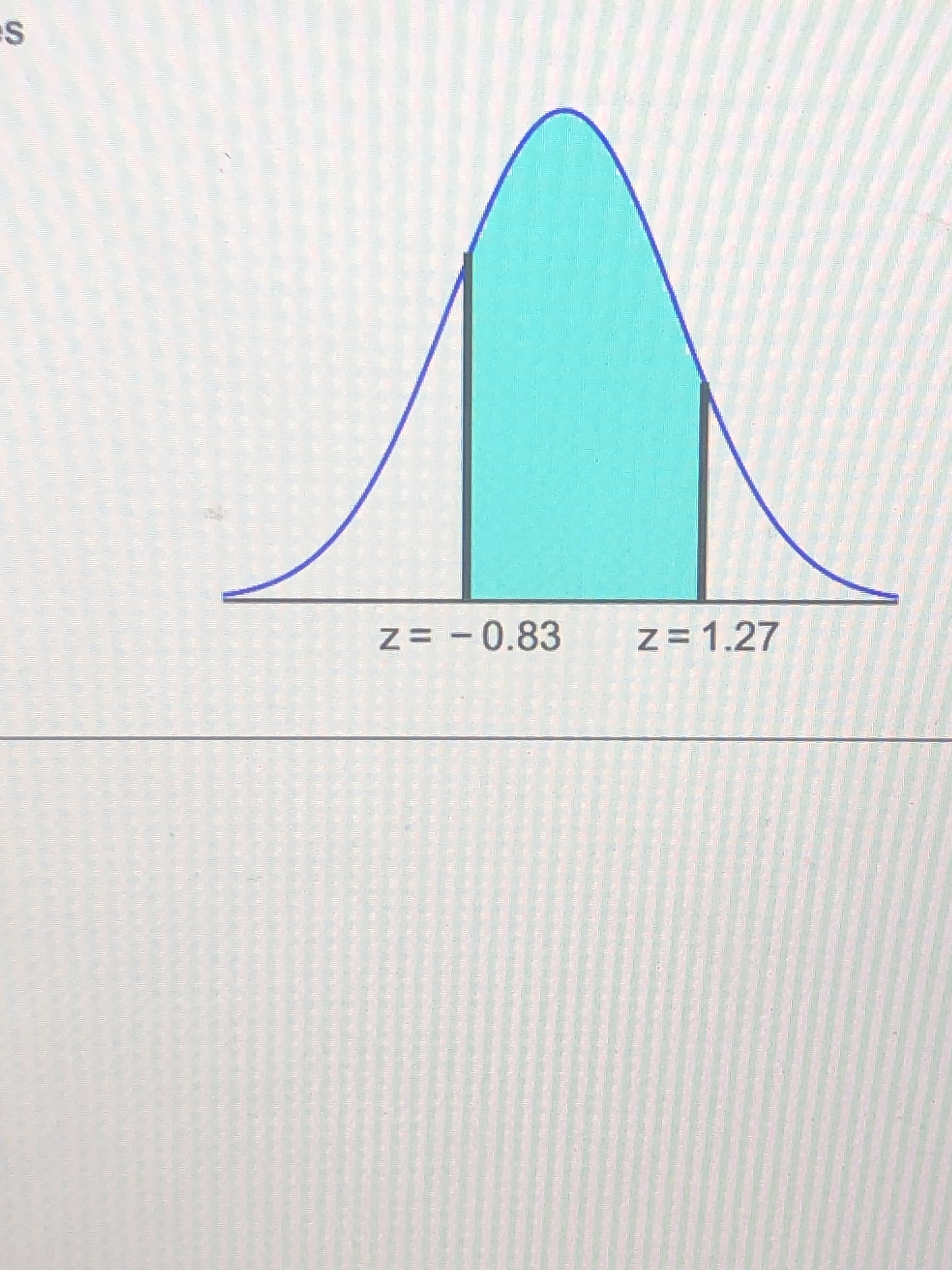 Z = -0.83
Z = 1.27
