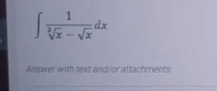 1
dx
VE-
Answer with text and/or attachments
