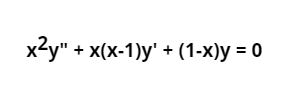 х2у" + x(х-1)у' + (1-x)у %3D0
