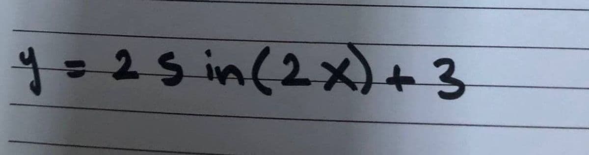 y =25 in(2x)+3
