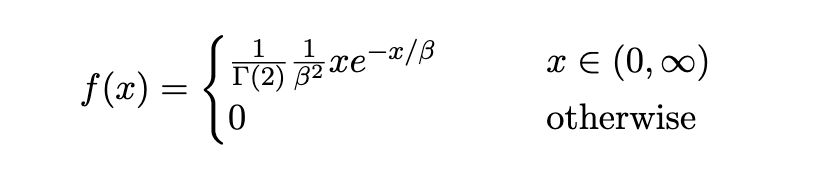 {
1
1
T(2) B2
xe-x/B
x € (0, 00)
f (x) =
otherwise
