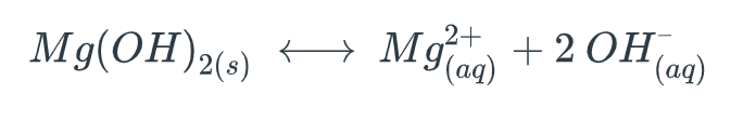Mg(OH)2(s)
2+
(aq)
→ Mg2
+ 2OH(aq)