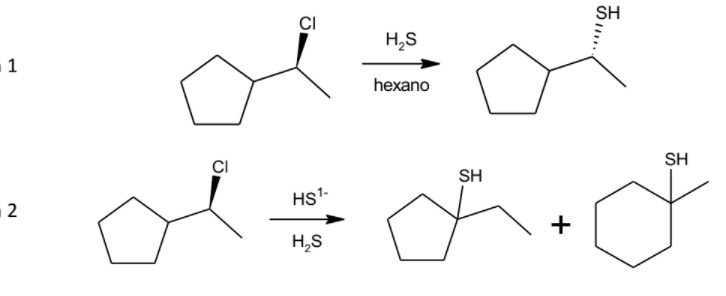 SH
CI
H,S
1
hexano
SH
CI
SH
HS1-
2
+
H,S
.

