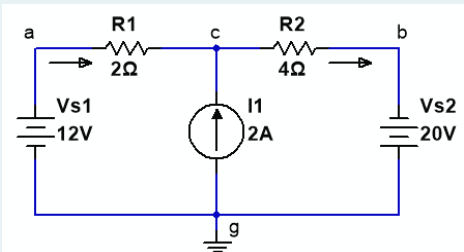 R1
R2
b
a
20
Vs1
11
Vs2
=12V
2A
20V
