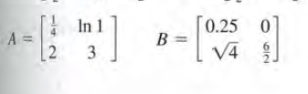 In 1
A =
[2
0.25 0
B =
V4
3
