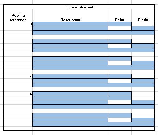 General Journal
Posting
reference
Description
Debit
Credit
3.
4
