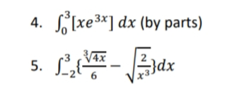 SIxe³*] dx (by parts)
4.
5.
