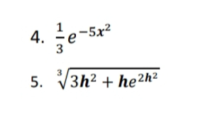 -5x2
3
3
5. V3h2 + he2h2
4.
