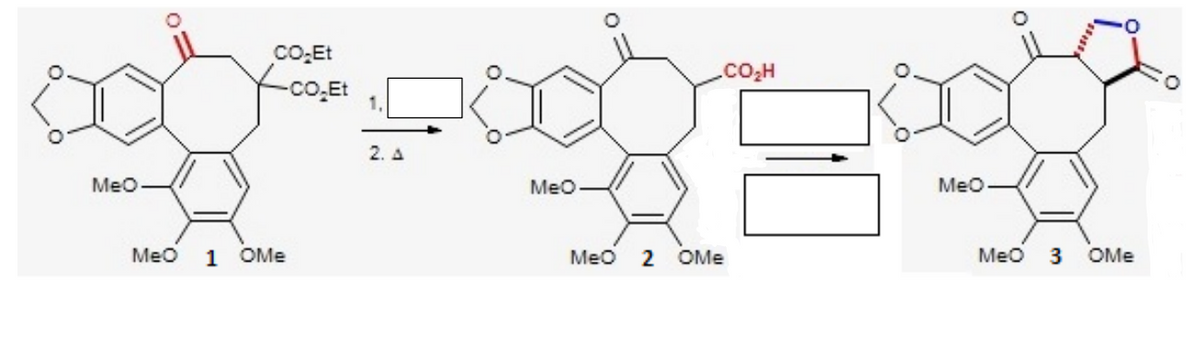 MeO
CO-Et
-co-Et
MeO 1 OMe
2. A
MeO-
CO₂H
MeO 2 OMe
MeO-
MeO
3 OMe
O