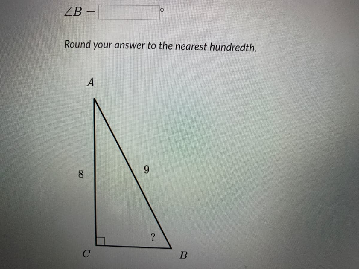 ZB =
Round your answer to the nearest hundredth.
A
9.
8.
