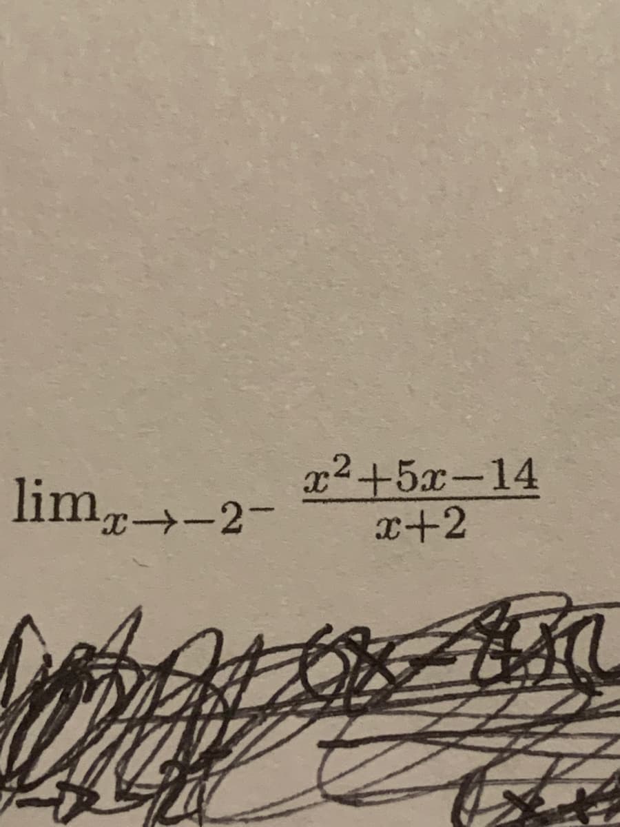 lim -2-
x2+5x-14
x+2
