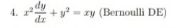 + y? = ry (Bernoulli DE)
dr
4.
