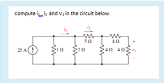 Compute i iz and Va in the circuit below.
50
25 A()
