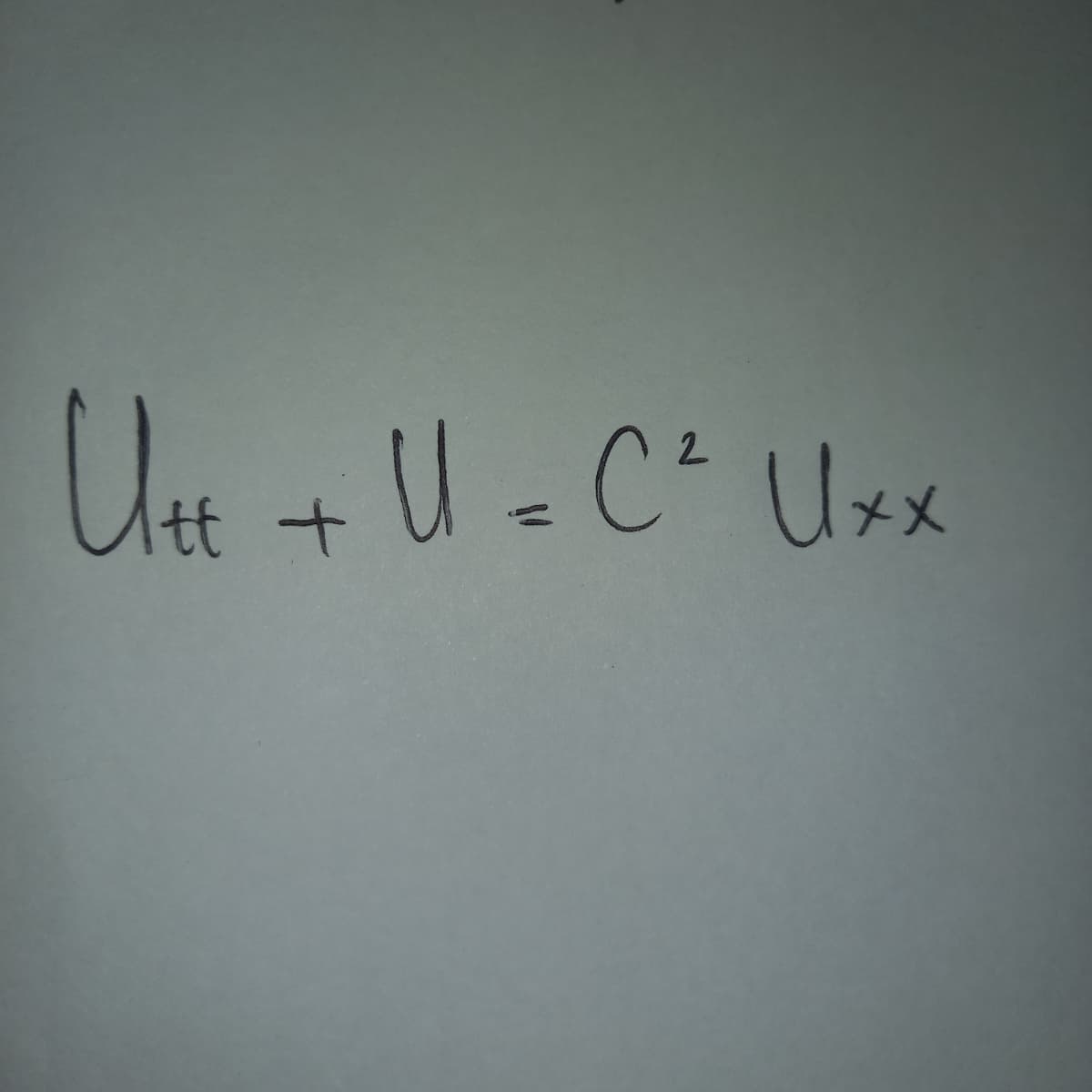 Utt + U = C² Uxx