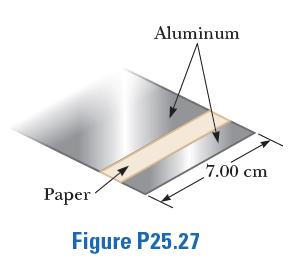 Aluminum
7.00 cm
Раper
Figure P25.27
