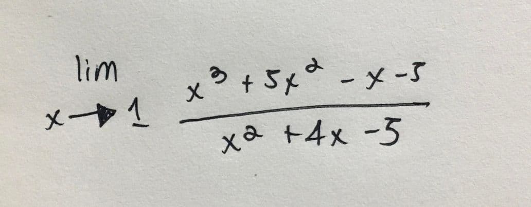 lim
x-1
d
x3+5xa - X-3
x2 + 4x -5