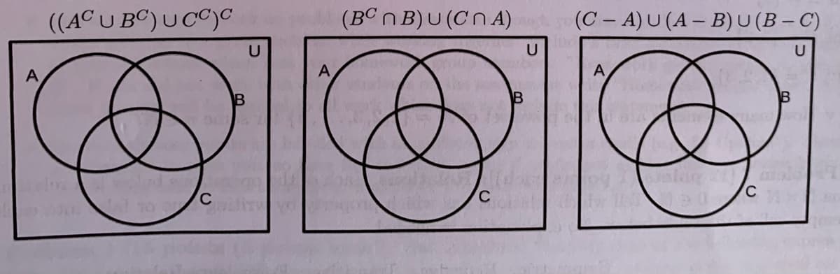 ((ACU BC) UCC)C
(BC n B)U (CN A)
(C – A)U (A – B)U (B – C)
A.
A
