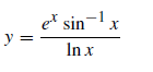 et sin-x
y =
In x
