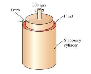 300 rpm
1 mm
Fluid
Stationary
cylinder
