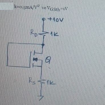 k=o.5mA/V²
ve VGSth=1V
p+1ov
RoIK
RgIk
