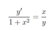 y'
1+x²
x
Y