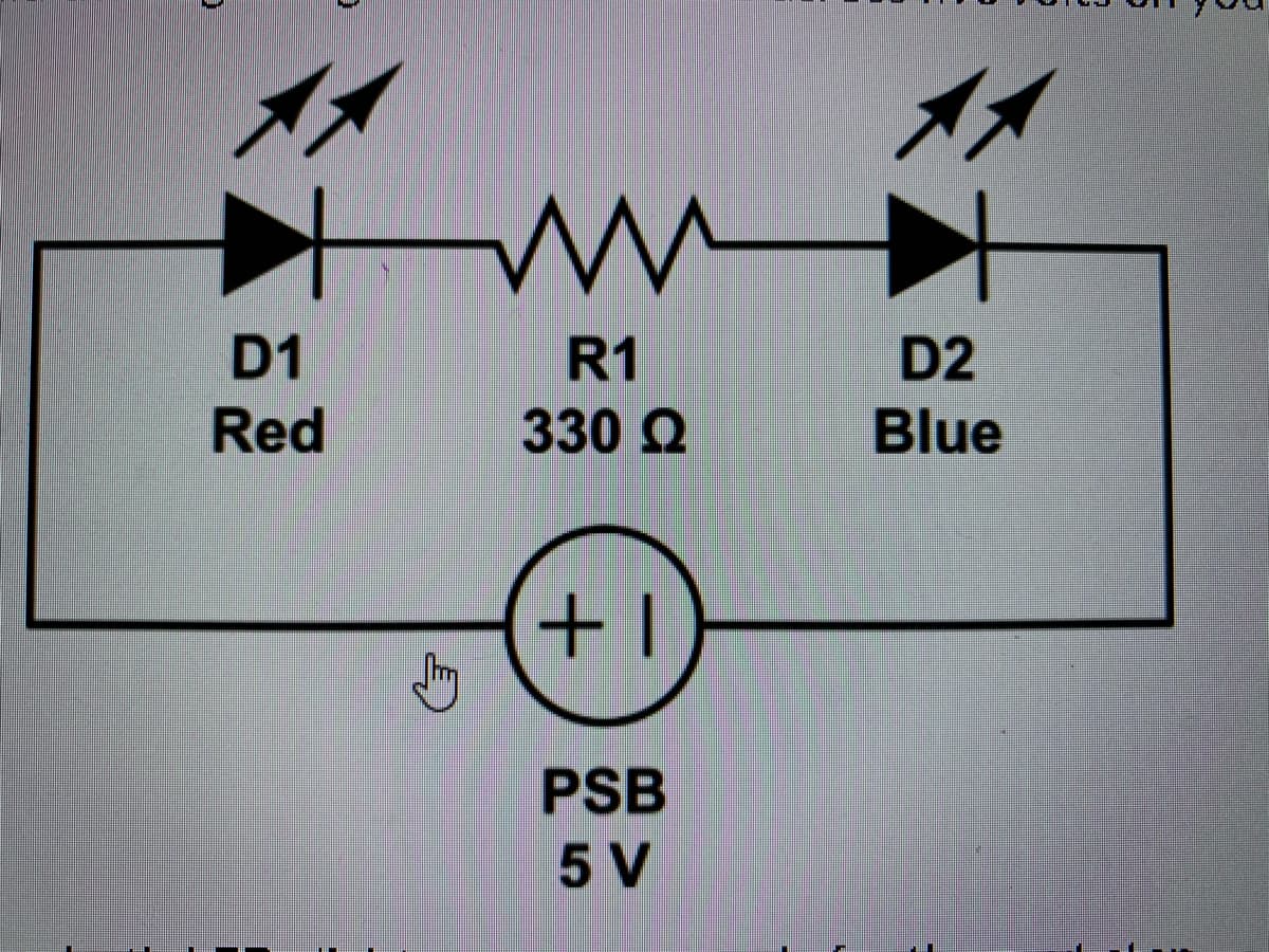 D1
R1
D2
Red
330 Q
Blue
PSB
5 V
本
本
