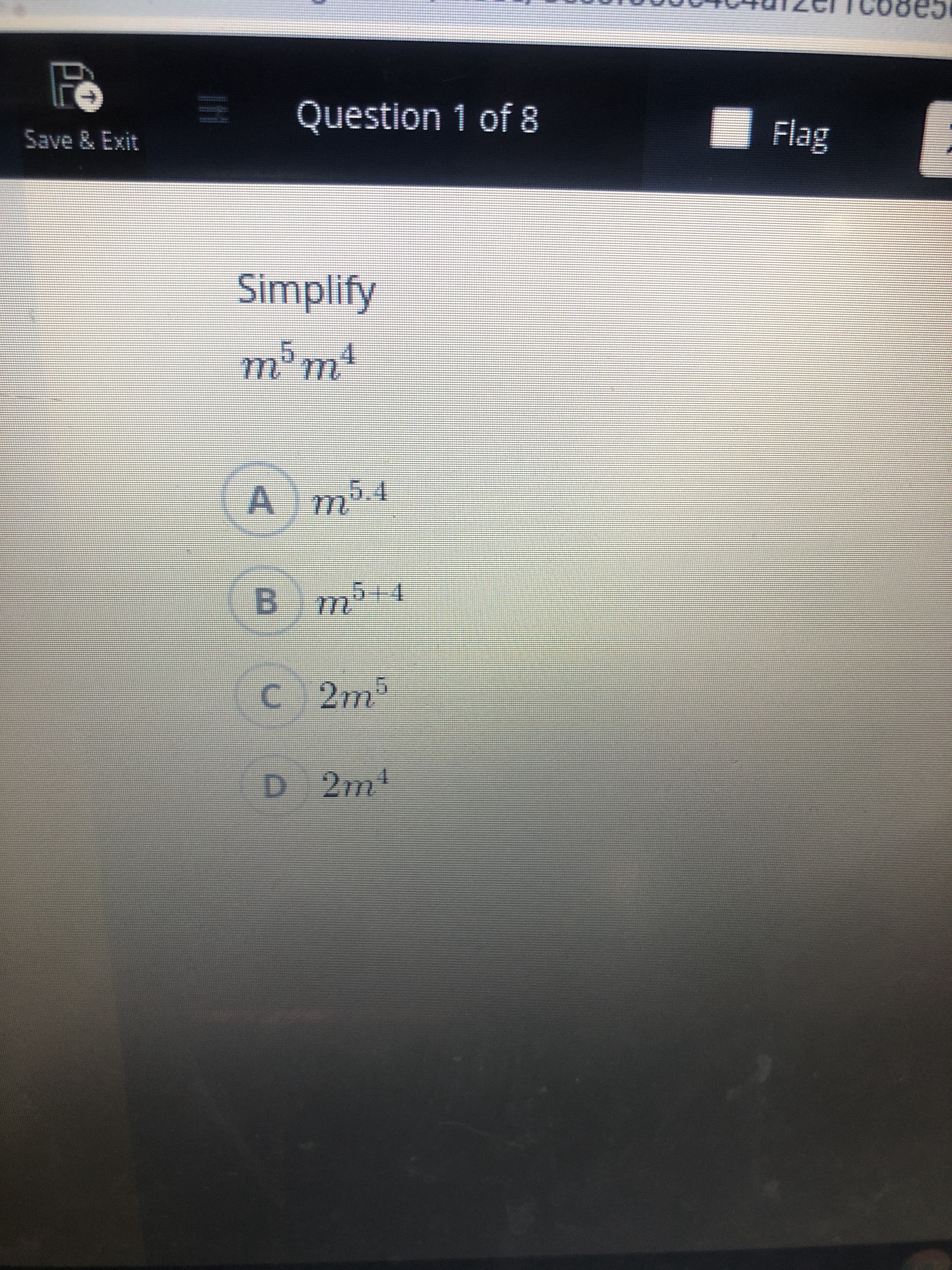 Simplify
m²m²
5
