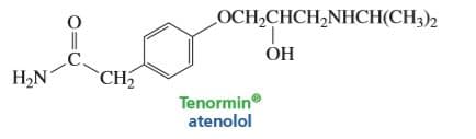 ОСН-СHCH>NHCНICH)
ОН
`CH2
НN
Tenormin
atenolol
