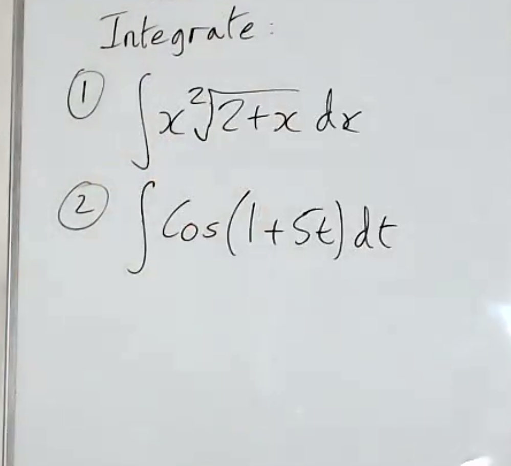 Integrate:
IZ+x dx
os
