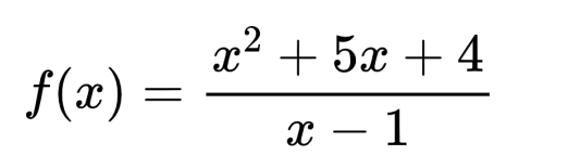 x2 + 5x + 4
f(x) :
x – 1
-
