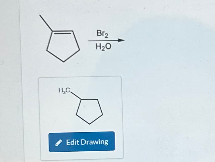 H3C
Br2
H₂O
Edit Drawing