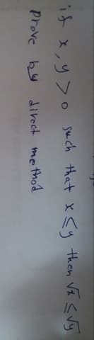if x, y>o such that x Sy then Vã svy
Prove by direct method
