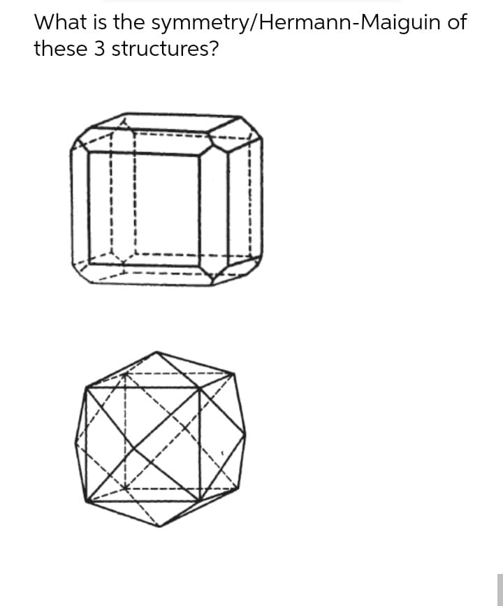 What is the symmetry/Hermann-Maiguin of
these 3 structures?
