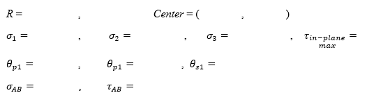 R =
Center = (
01 =
02 =
03 =
Tin-plane
max
Op1
%3D
OAB
TAB
