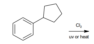 Cl,
uv or heat
