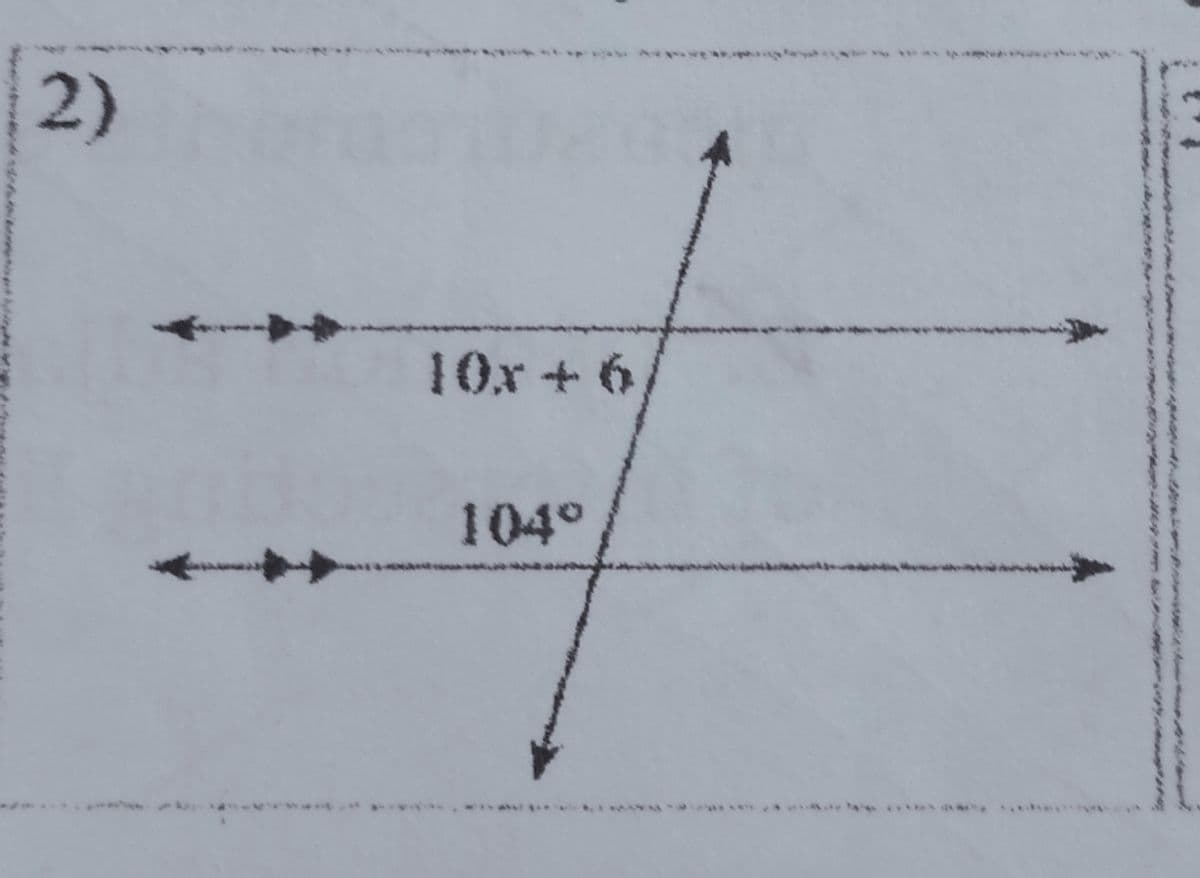 [2)
10x+ 6
104°

